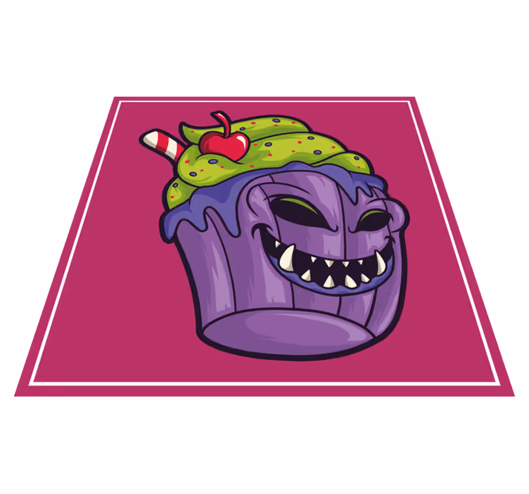 vinylový koberec pre mládež dravé monštrum z koláčikov - Tenstickers