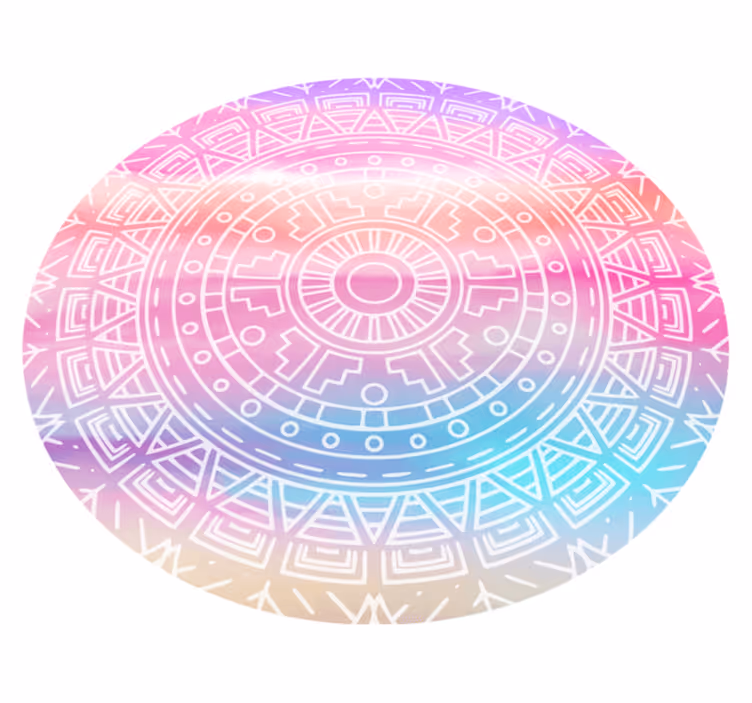 vinylový koberec mandala živý geometrický prvok - Tenstickers