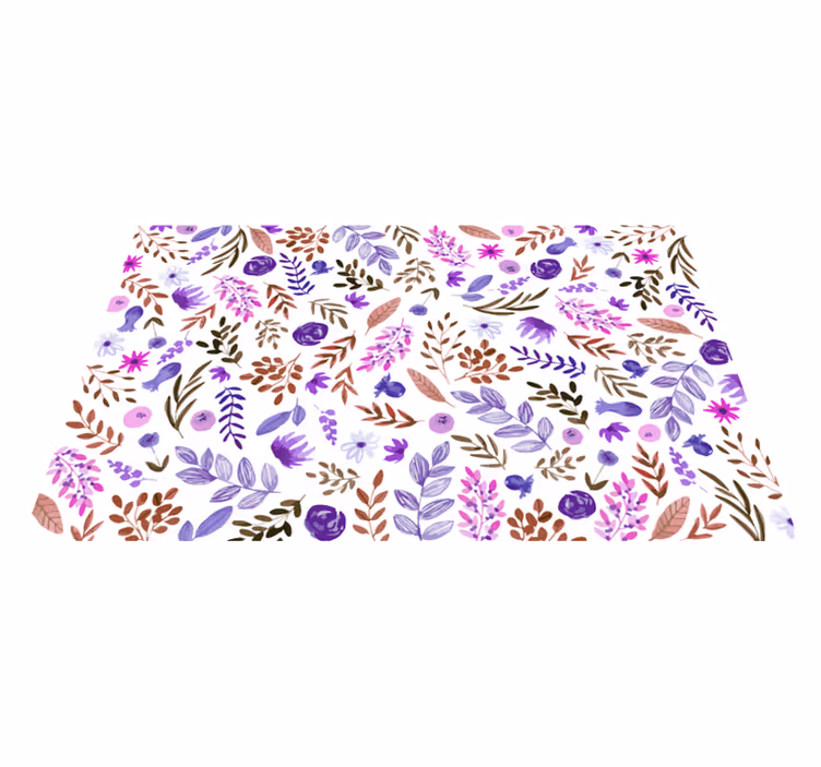 vinylový koberec s kvetmi prírodný vzor - Tenstickers