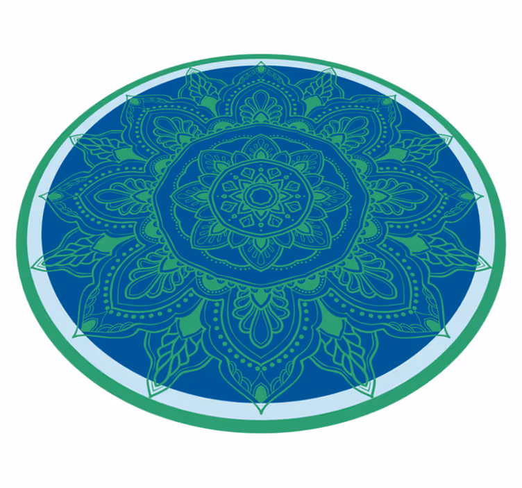vinylový koberec mandala prepracovaný kvetinový aranžmán - Tenstickers