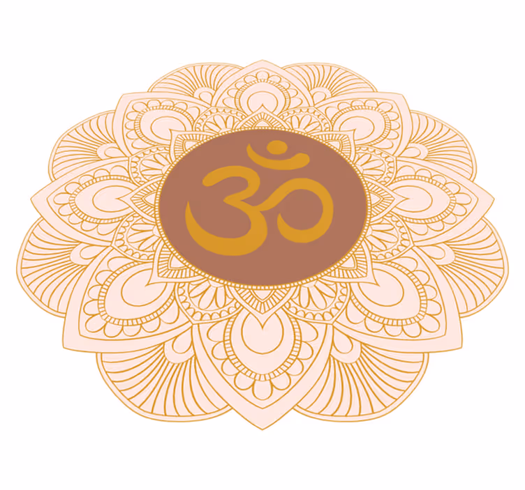 Vinylový koberec design meditácie om symbol mandaly - Tenstickers