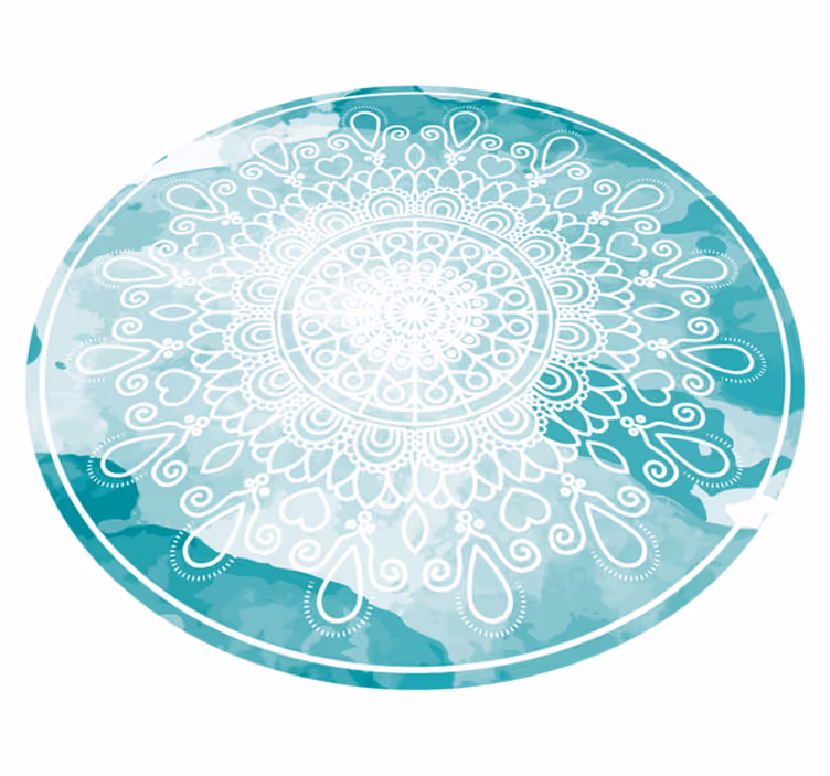 vinylový koberec mandala elegantné akvarelové tóny - Tenstickers