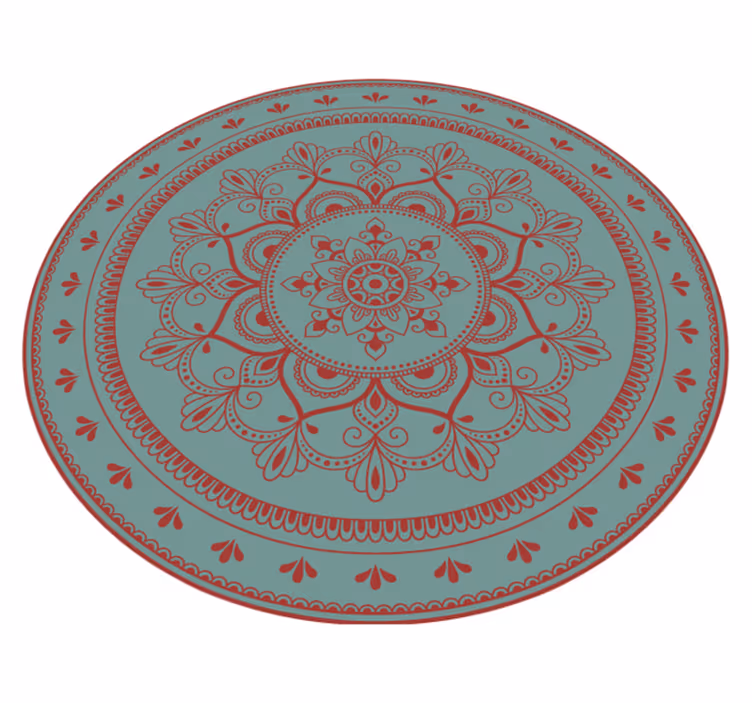 vinylový koberec mandala zložitá kruhová ilustrácia - Tenstickers