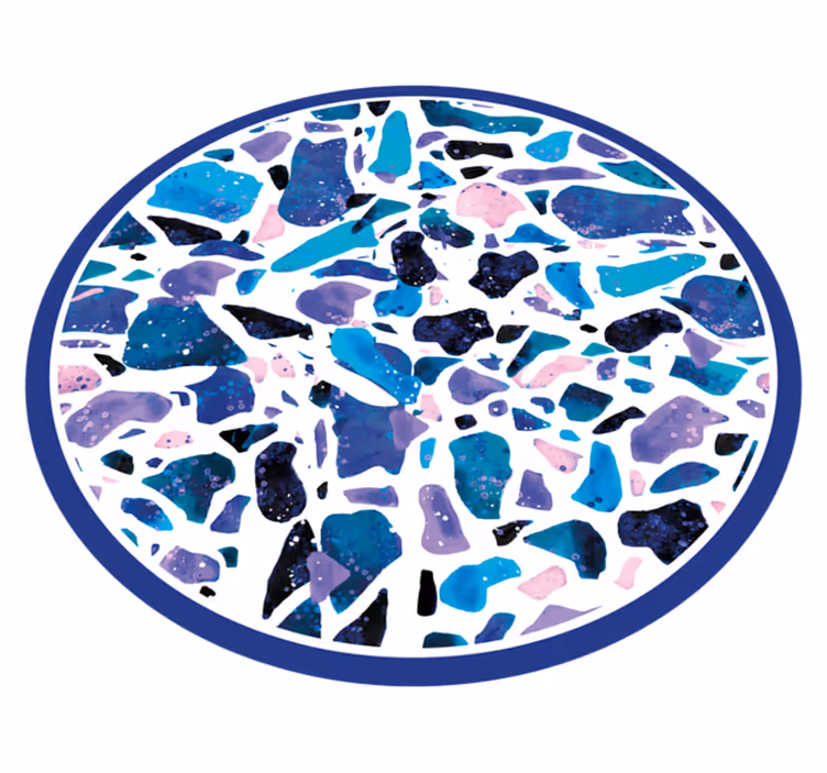 Mramorový vinylový koberec farebná kamenná mozaika - Tenstickers
