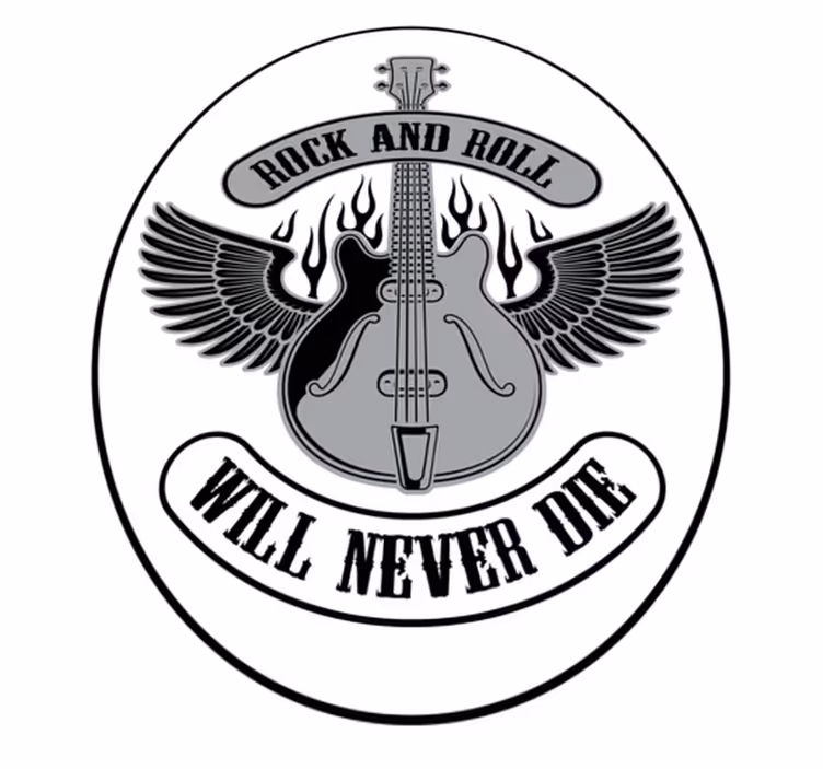 Gitara v ohni s rockovým textom do spálne - Tenstickers