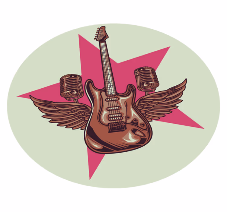 vinylový koberec pre mládež pocta rockovej hviezde - Tenstickers