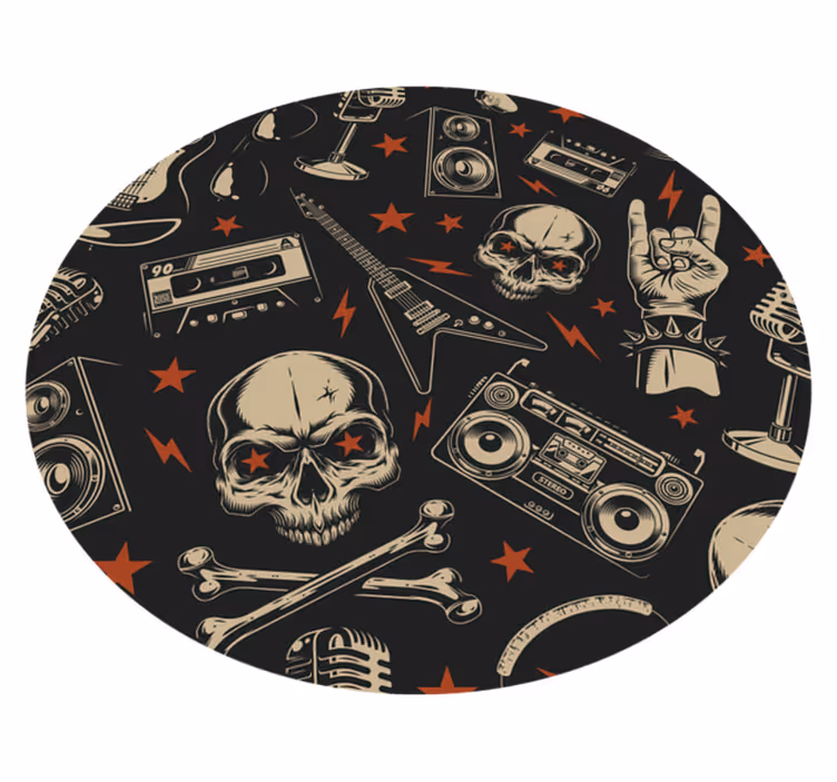 vinylový koberec pre mládež rockový hudobný štýl - Tenstickers