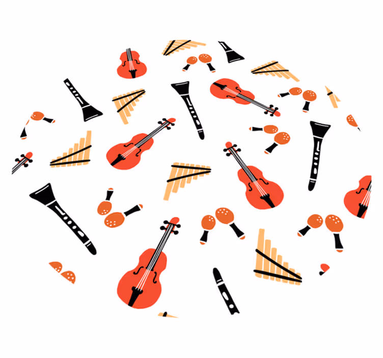 rôzne vinylové koberce pre deti koncept hudobného nástroja - Tenstickers