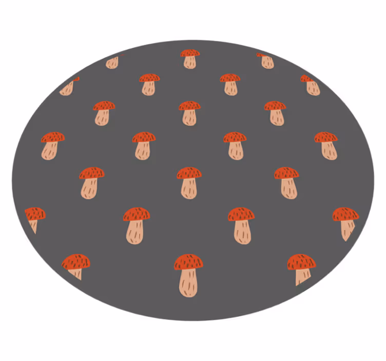 vinylový koberec do kuchyne okrúhle s hubovým vzorom - Tenstickers