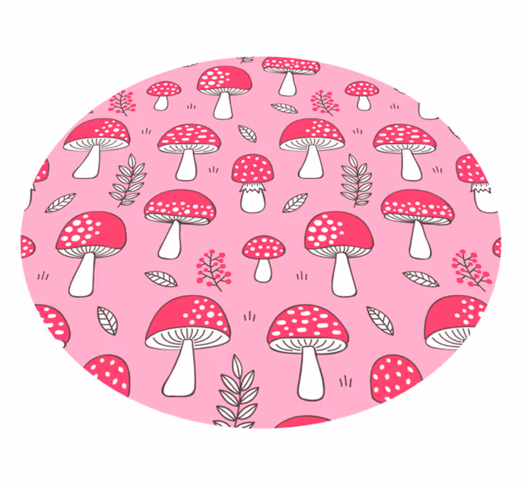 vinylový koberec do kuchyne očarujúca ilustrácia húb - Tenstickers