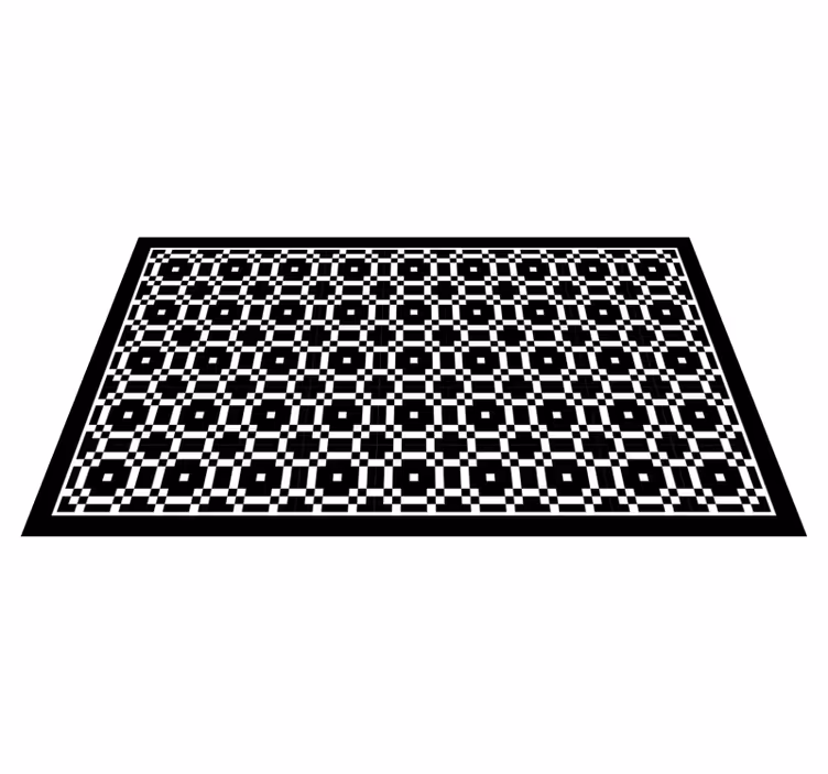 vinylový koberec s geometrickýmy tvarmi monochromatický vzor - Tenstickers
