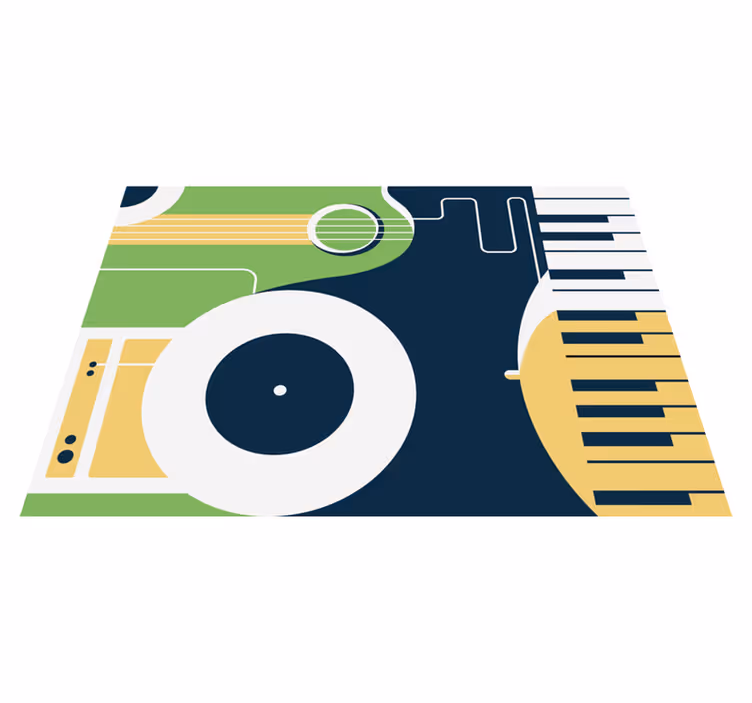 vinylový koberec obdľžnik motív hudobného nástroja - Tenstickers