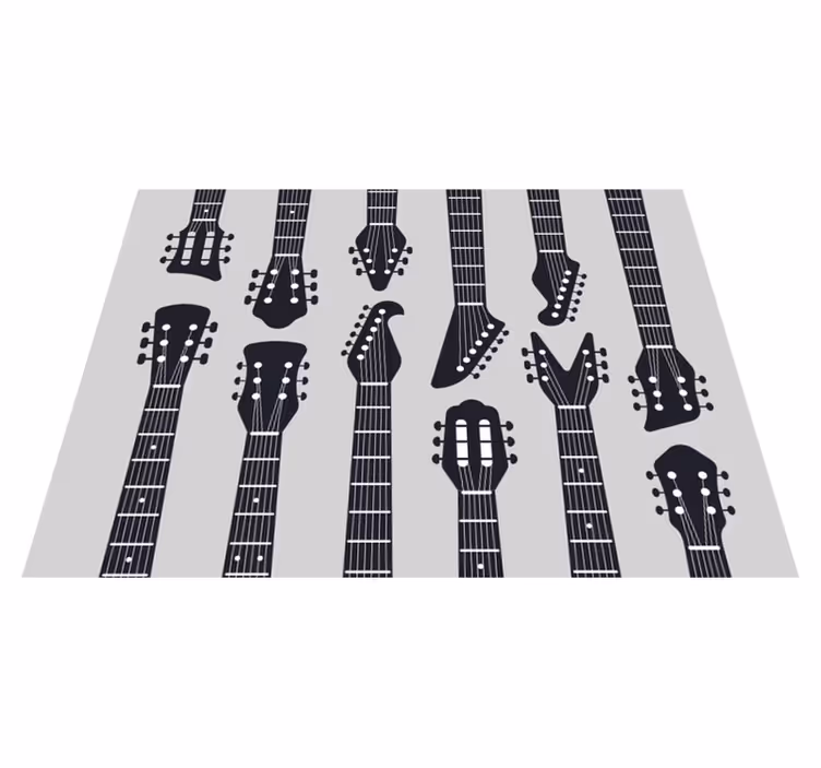 vinylový koberec do obývačky gitarové siluety - Tenstickers