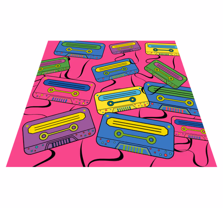 vinylový koberec pre mládež živé kazety - Tenstickers