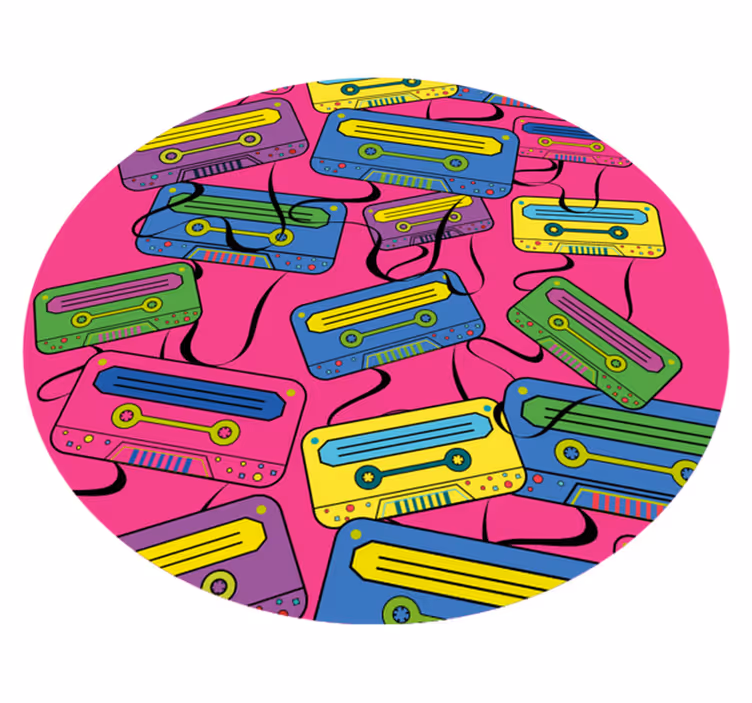 Rôzne vinylové koberce pre deti Živé kazetové pásky - Tenstickers