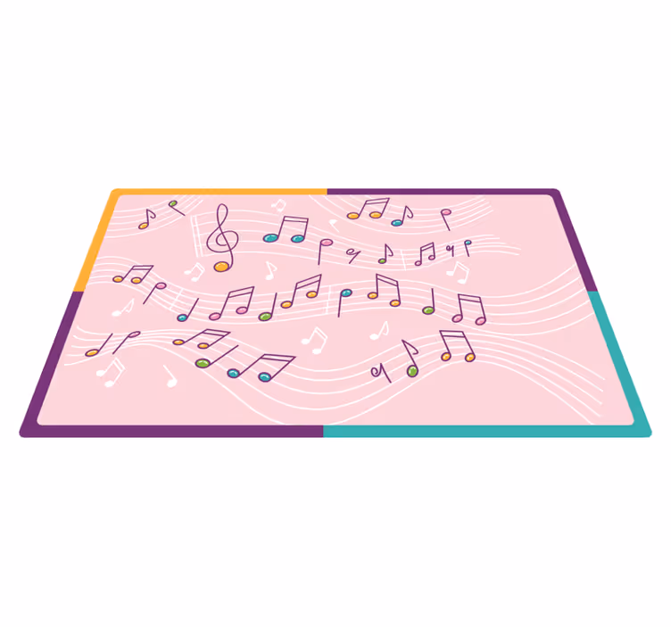 vinylový koberec pre mládež melodický tok nôt - Tenstickers