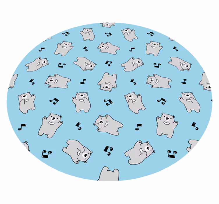 vinylový koberec pre bábätko veselé medvedie postavičky - Tenstickers