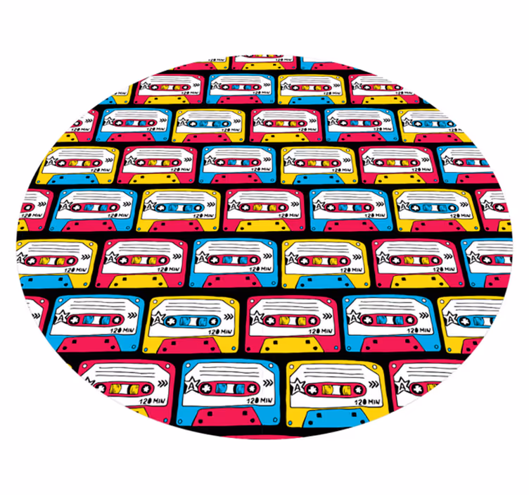 Vinylový koberec vintage Živé kazetové pásky - Tenstickers