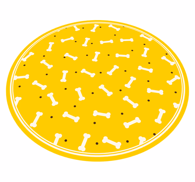 vinylové koberce zvieratá žltý kosť vzor - Tenstickers