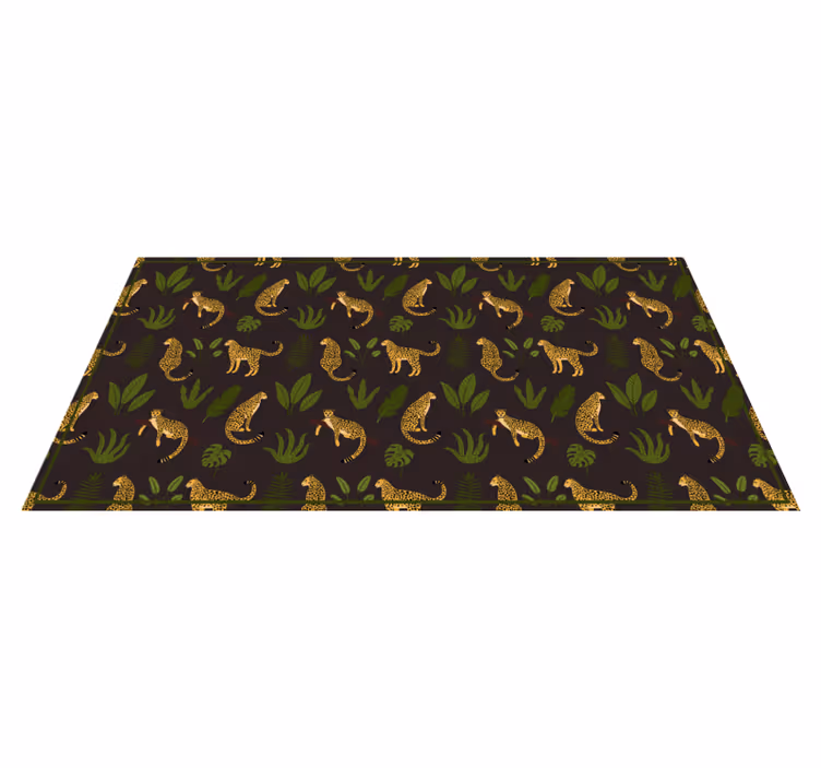 Vinylový koberec zvierací vzor leopardí listový vzor - Tenstickers