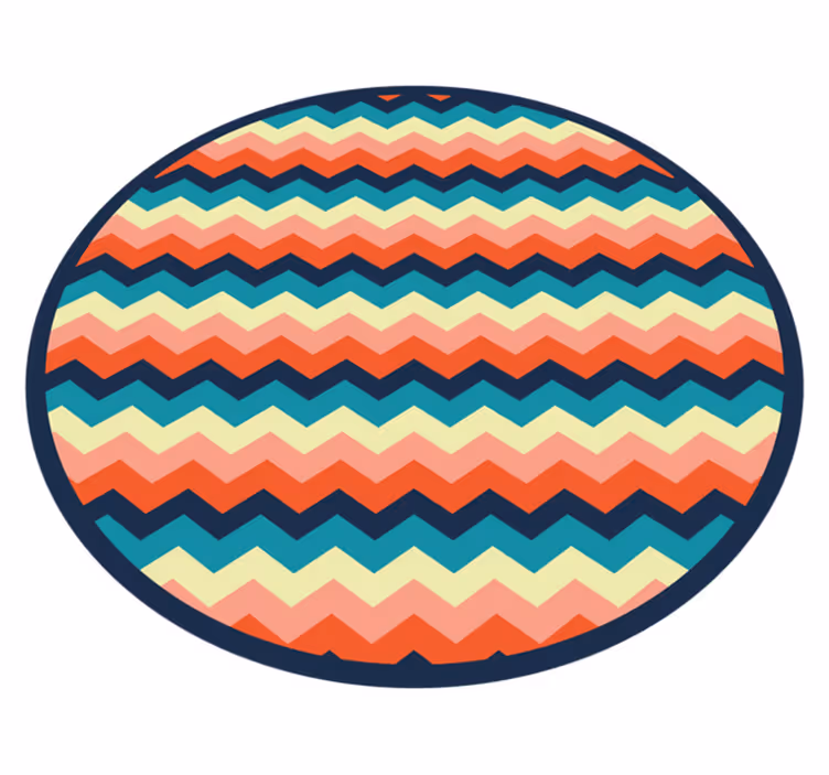 vinylový koberec s geometrickýmy tvarmi farebný šípový vzor - Tenstickers