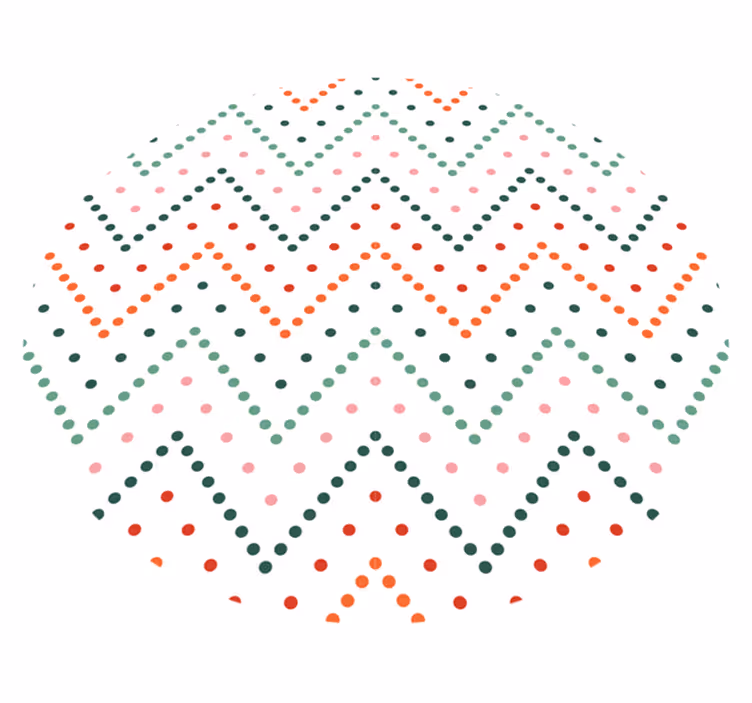 Vinylový koberec minimalisticky chevron farebné bodky - Tenstickers