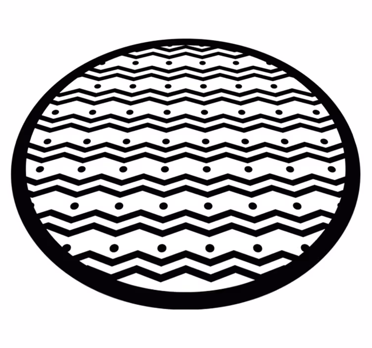 vinylový koberec s geometrickýmy tvarmi vlnitý bodkový vzor - Tenstickers
