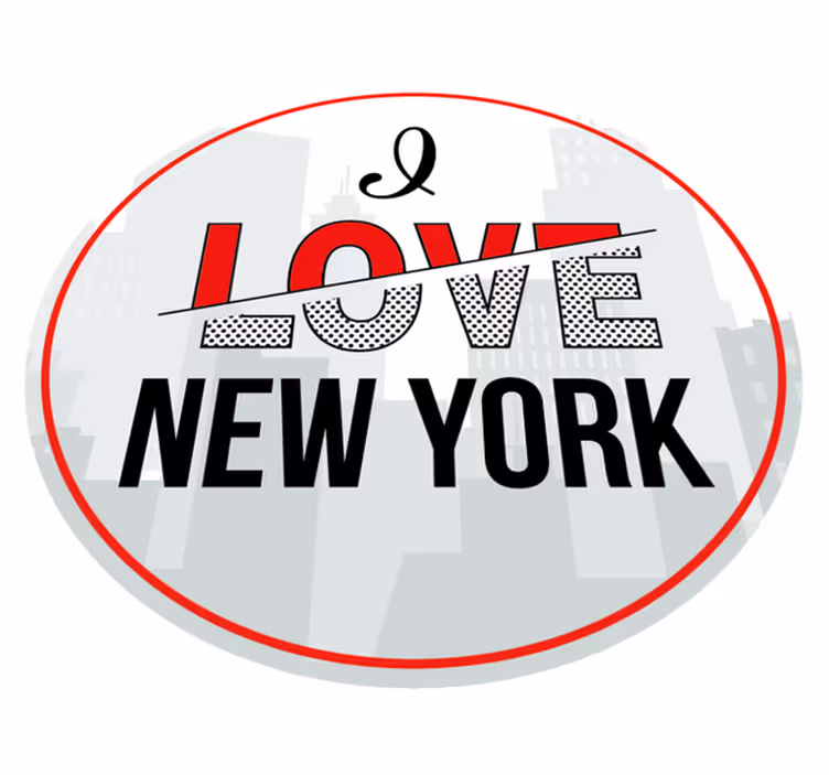 Vinylový koberec citáty milujem new york - Tenstickers