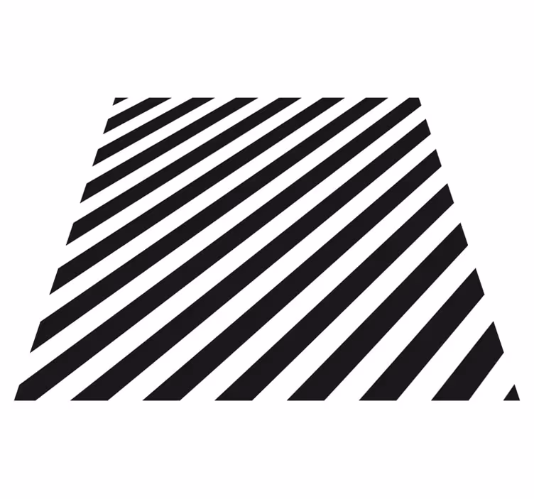 Pruhovaný vinylový koberec diagonálne čierno-biely - Tenstickers