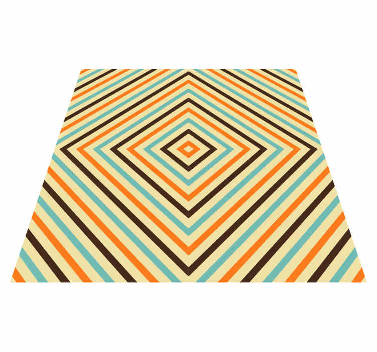 Vinylový koberec s geometrickými tvarmi v diamantovom vzore - Tenstickers