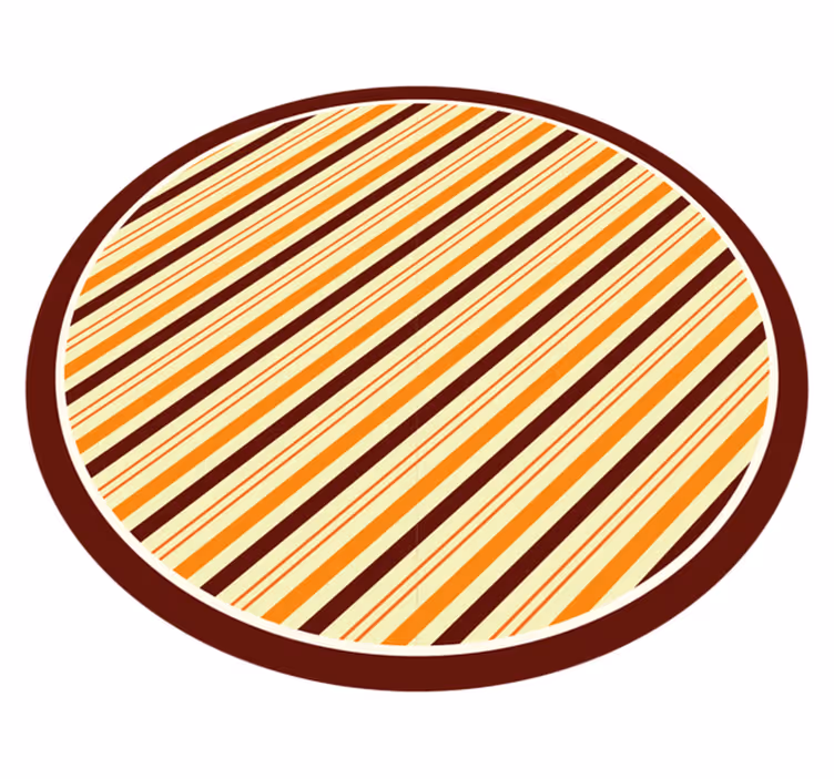 Pruhovaný vinylový koberec v teplých odtieňoch - Tenstickers