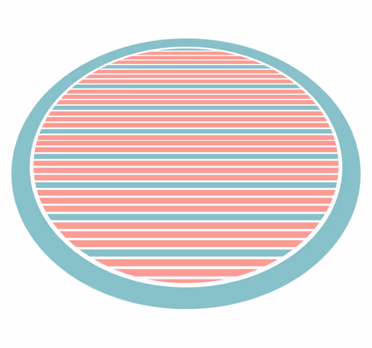 okrúhly vinylový koberec jemne pruhovaná súprava - Tenstickers
