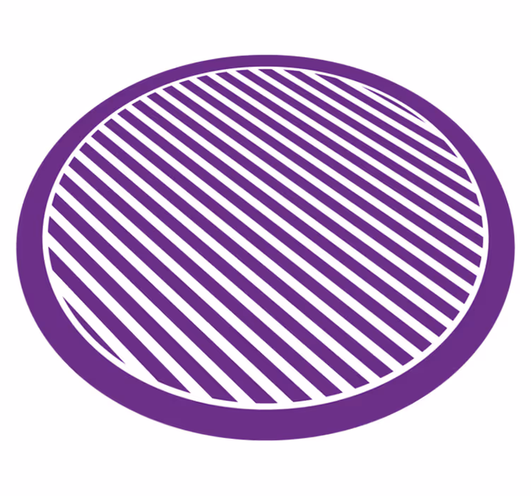 Pruhovaný vinylový koberec fialové odtiene kruh - Tenstickers