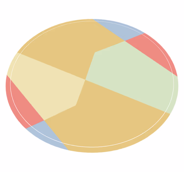 Vinylový koberec s geometrickými tvarmi uhľové farebné bloky - Tenstickers