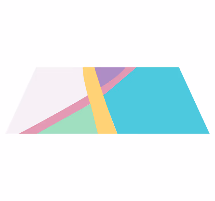 Vzorovaný vinylový koberec farebné geometrické línie - Tenstickers