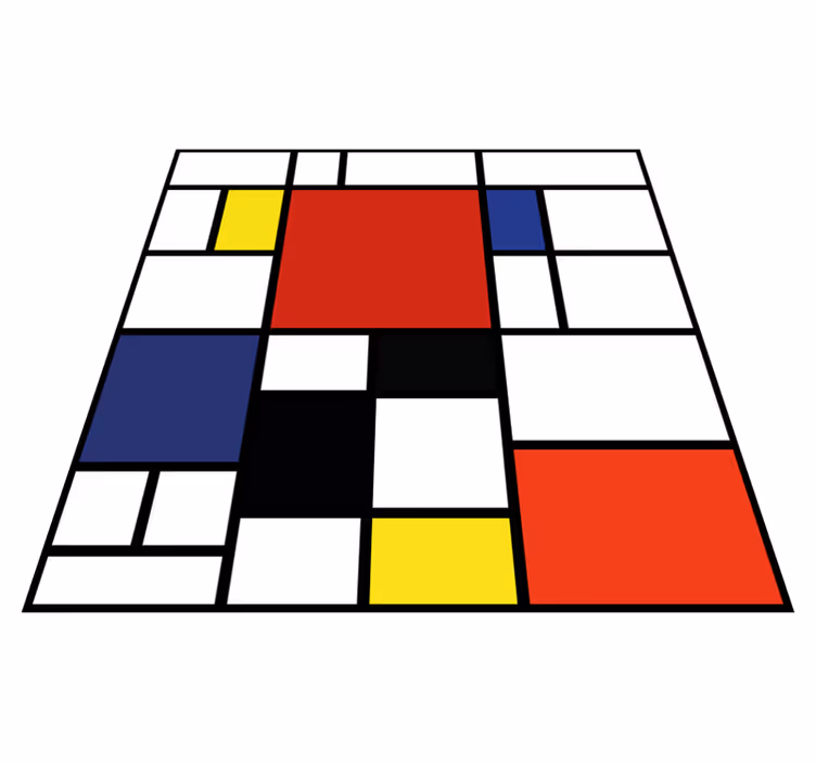 Moderný vinylový koberec s živými geometrickými vzormi - Tenstickers
