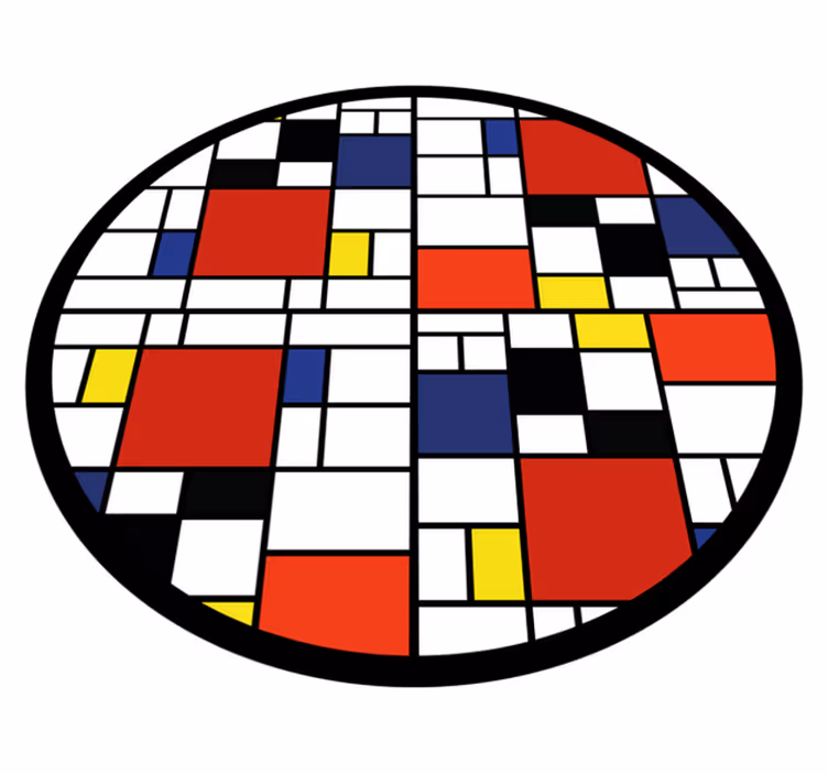 Moderný vinylový koberec v blokovom usporiadaní - Tenstickers
