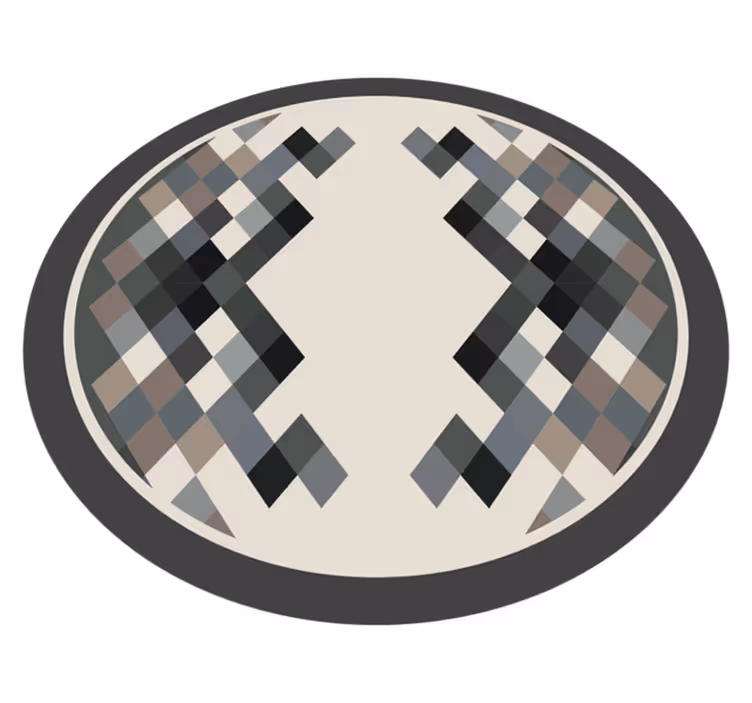 Moderný vinylový koberec so šedými geometrickými prvkami - Tenstickers