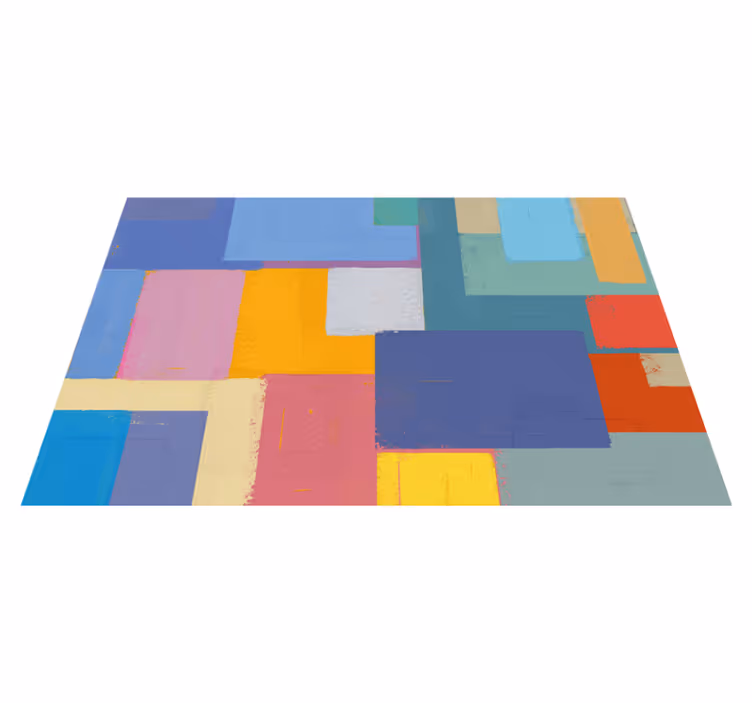 Vinylový koberec s geometrickými tvarmi Živá bloková sústava - Tenstickers