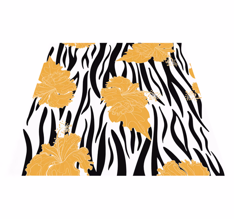 Vinylový koberec zvierací vzor zebra džungľový motív - Tenstickers