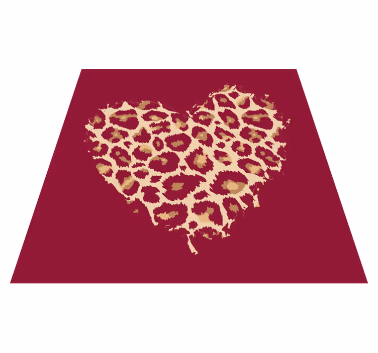 Vinylový koberec zvierací vzor srdcový motív - Tenstickers