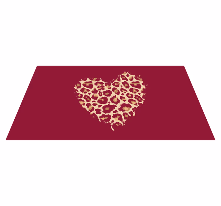vinylový koberec zvierací vzor motív srdca - Tenstickers
