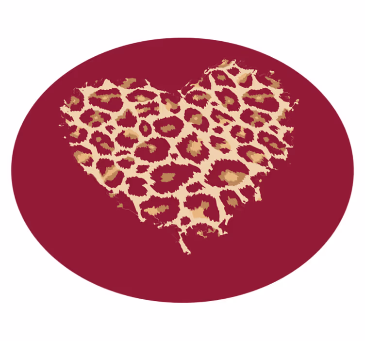 vinylový koberec zvierací vzor škvrny so vzorom srdca - Tenstickers