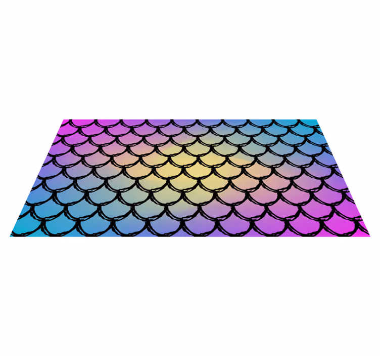 Ryba stupnice gradient vzor obdĺžnikový koberec - Tenstickers