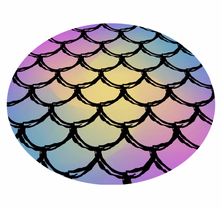 Vinylový koberec do kúpeľne s gradientom šupín - Tenstickers