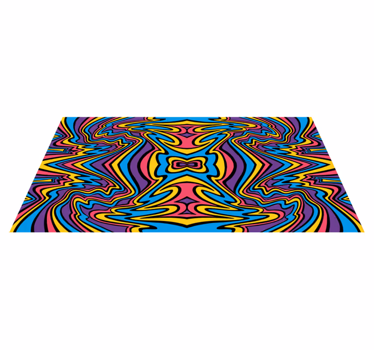 vzorovaný vinylový koberec psychedelický vírový vzor - Tenstickers