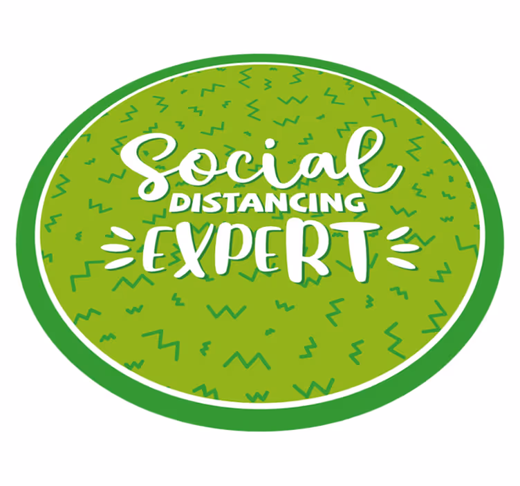 Vinylový koberec s mapou sveta odborník na sociálny odstup - Tenstickers