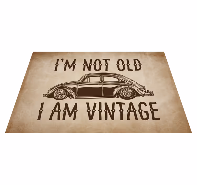 Vinylový koberec vintage nie som starý - Tenstickers