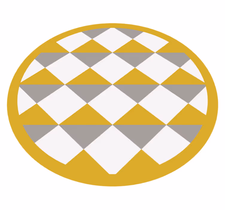vinylový koberec s geometrickýmy tvarmi diamantový vzor kruh - Tenstickers