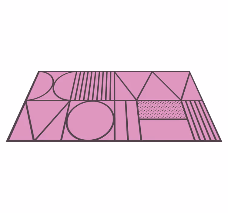 Vinylový koberec s geometrickými tvarmi geometrické formy - Tenstickers